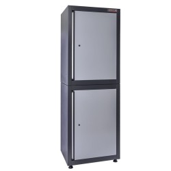 Hoge werkplaatskast – gereedschapskast met twee deuren Hoge werkplaatskast – gereedschapskast met twee deuren