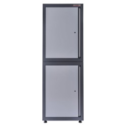 Hoge werkplaatskast – gereedschapskast met twee deuren Hoge werkplaatskast – gereedschapskast met twee deuren