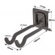 Dubbele wandhaak zwart 20 x 6 cm. tuingereedschap ophangen - opbergen - opbergsysteem - ophangsysteem aan de muur.