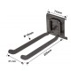 Dubbele wandhaak 20 x 6 cm. tuingereedschap ophangen - opbergen - opbergsysteem - ophangsysteem aan de muur.