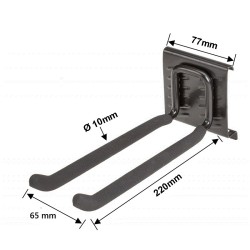 Dubbele wandhaak voor tuingereedschap kopen. Webshop Powerplustools.nl Dubbele wandhaak voor tuingereedschap kopen. Webshop Powerplustools.nl