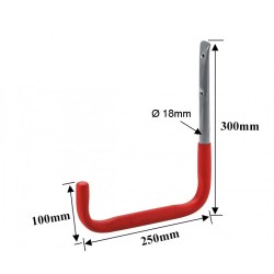 Stalen ophangbeugel ladder 300 x 250 mm. met PVC coating