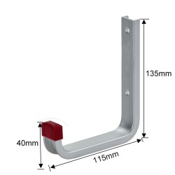 Aluminium ophangbeugel 135 x 115 mm Aluminium ophangbeugel 135 x 115 mm