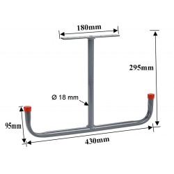 Stalen ophangbeugel ladder 295 x 430 mm. plafondbeugel