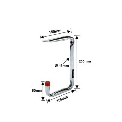 Stalen Plafondhaak – Plafondbeugel - ophangbeugel 255 x 150 x 150 x Ø 18 mm Stalen Plafondhaak – Plafondbeugel - ophangbeugel 255 x 150 x 150 x Ø 18 mm