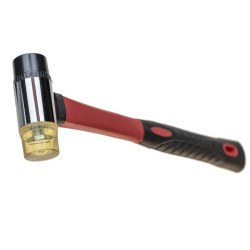 Hamer met verwisselbare kunststof koppen – uitdeukhamer met antislip fiberglas steel