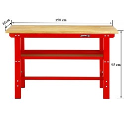 WERKBANK PP-T 0424 - 150 CM MET HARDHOUTEN BLAD