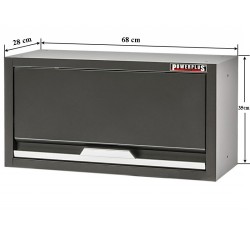 Wandkast - hangkast 68 x 28 x 35 cm. matzwart.