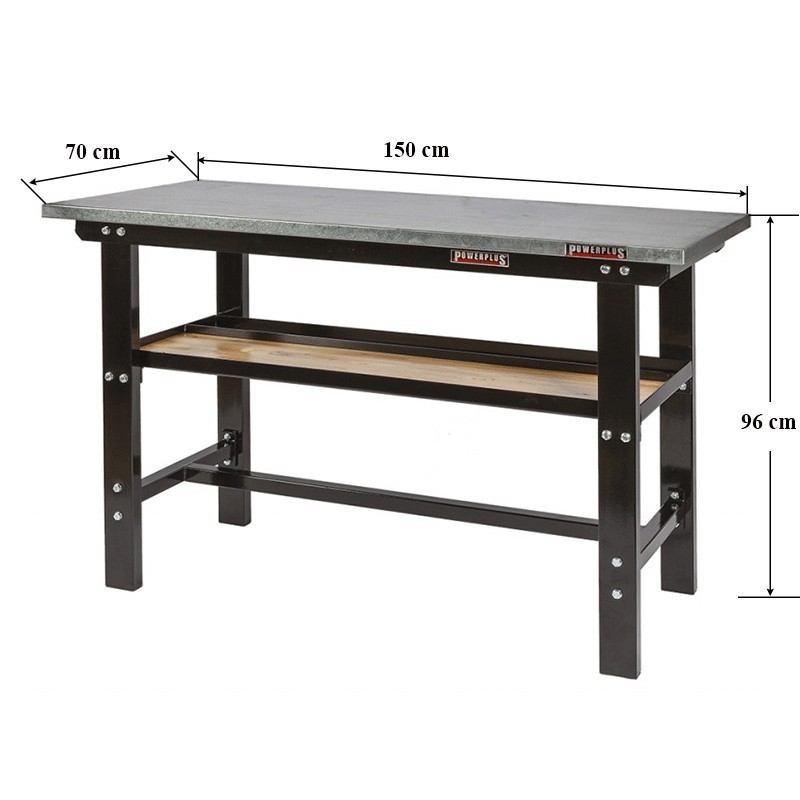Werkbank zwart 150 cm online kopen. Webshop Powerplustools.nl Werkbank zwart 150 cm online kopen. Webshop Powerplustools.nl