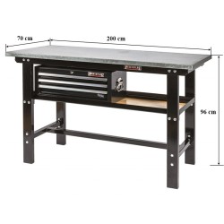 Werkbank zwart 150 cm online kopen. Webshop Powerplustools.nl Werkbank zwart 150 cm online kopen. Webshop Powerplustools.nl