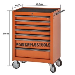 Gereedschapswagen oranje 7 laden leeg met quick lock Gereedschapswagen oranje 7 laden leeg met quick lock