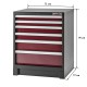 Werkplaatskast rood met 6 laden 72 x 57 x 90 cm