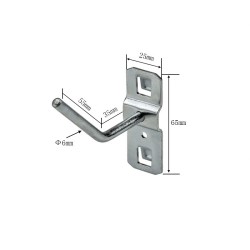 Gereedschapshaak – ophanghaak verzinkt staal voor gereedschapsbord.