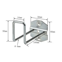 Gereedschapshaak – ophanghaak van staal 100 mm.