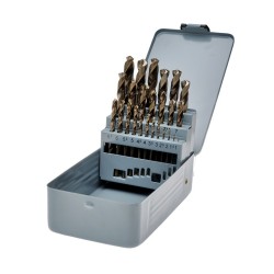 HSS Cobalt M35 borenset – 25-delig 1–13 mm – metalen box – Powerplustools