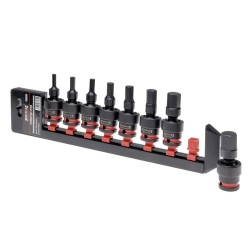 Inbus bit doppenset 1/2 inch met kniegewricht 8-delig H6–H19 – Powerplustools