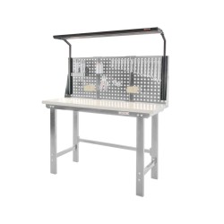 Lichtbak voor werkbank 150 cm met gereedschapsbord – Powerplustools Lichtbak voor werkbank 150 cm met gereedschapsbord – Powerplustools