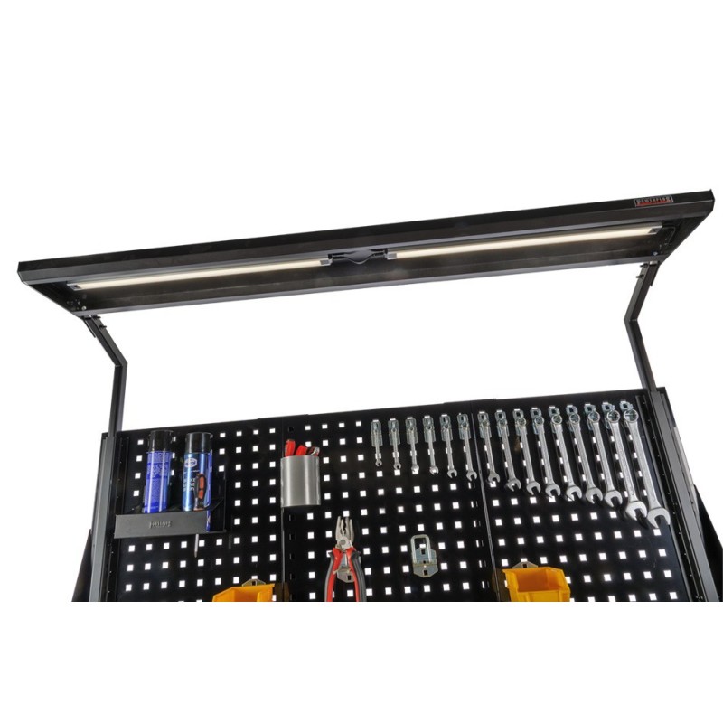 Lichtbak voor werkbank 150 cm met gereedschapsbord – Powerplustools Lichtbak voor werkbank 150 cm met gereedschapsbord – Powerplustools