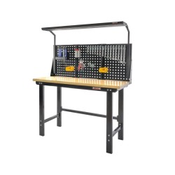 Lichtbak voor werkbank 150 cm met gereedschapsbord – Powerplustools Lichtbak voor werkbank 150 cm met gereedschapsbord – Powerplustools