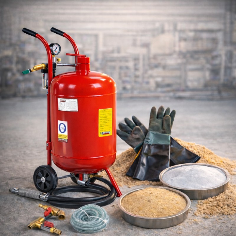 XL straalketel Set - Zandstraalketel - Zandstralen met mobiele straalketel