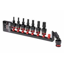 Inbus bit doppenset 1/2 inch met kniegewricht 8-delig H6–H19 – Powerplustools