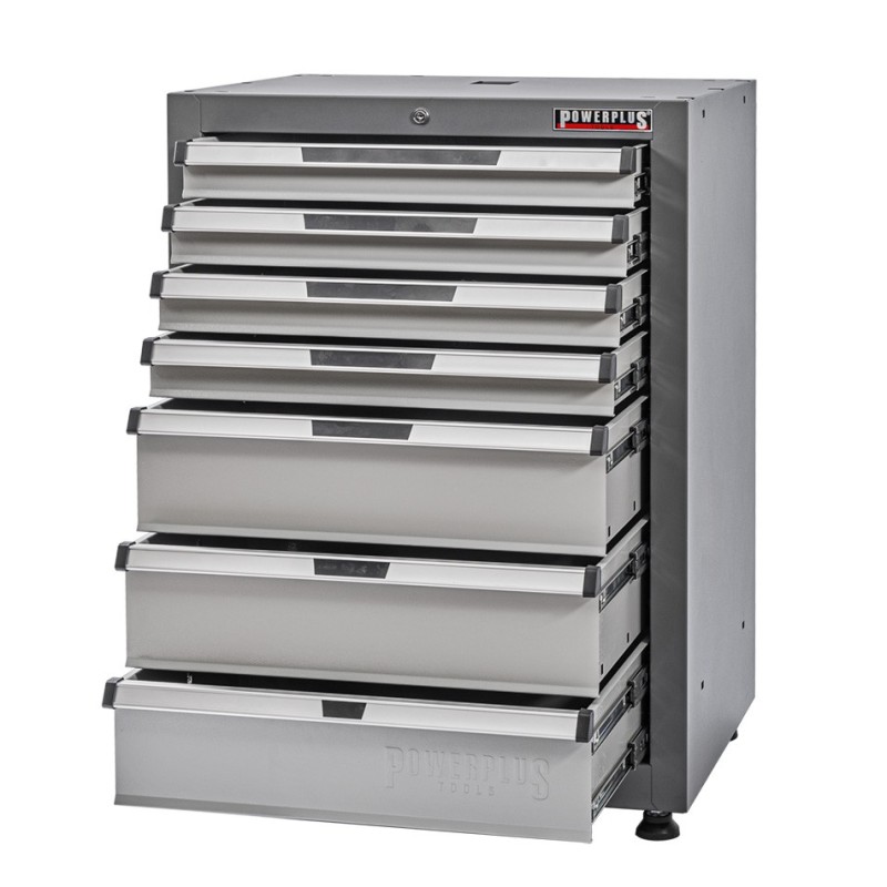 Werkplaatskast met 7 Lades – Elite Line – Afsluitbaar – 70 x 54 x 92 cm – Grijs – Powerplustools Werkplaatskast met 7 Lades – Elite Line – Afsluitbaar – 70 x 54 x 92 cm – Grijs – Powerplustools