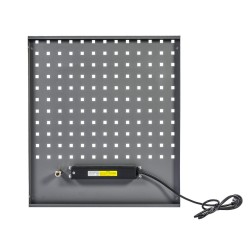 Gereedschapsbord grijs 60 x 66,5 x 3 cm met 3 x stopcontact en 2 x USB poort voor Elite Line - Powerplustools