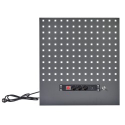 Gereedschapsbord grijs 60 x 66,5 x 3 cm met 3 x stopcontact en 2 x USB poort voor Elite Line - Powerplustools