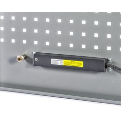 Gereedschapsbord grijs 60 x 66,5 x 3 cm met 3 x stopcontact en 2 x USB poort voor Elite Line - Powerplustools