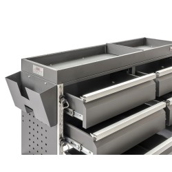 Documenthouder - metalen ordnervak 33 x 9 x 20 cm. voor bedrijfswagenkast 3001 en 3005