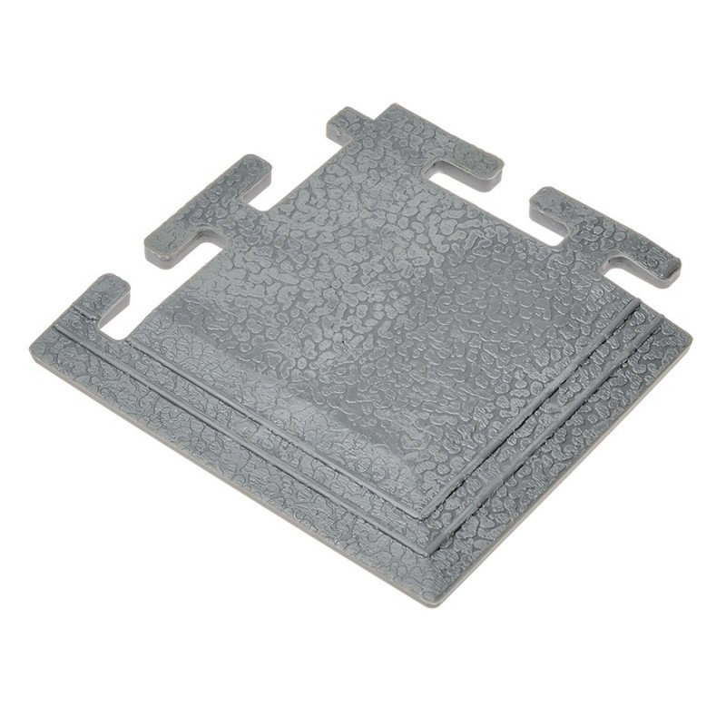 PVC hoekstuk grijs 100 x 100 x 6 mm. voor Industriële kliktegels 1811 en 1812