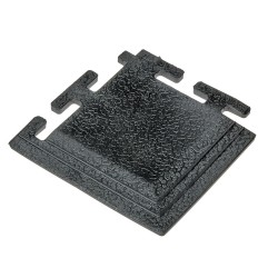 PVC hoekstuk zwart 100 x 100 x 6 mm. voor Industriële kliktegels 1811 en 1812