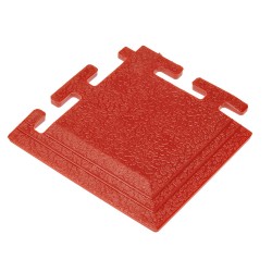 PVC hoekstuk rood 100 x 100 x 6 mm. voor Industriële kliktegels 1811 en 1812
