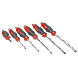 Set van 6 sleufschroevendraaiers - SL schroevendraaier van S2 gereedschapsstaal