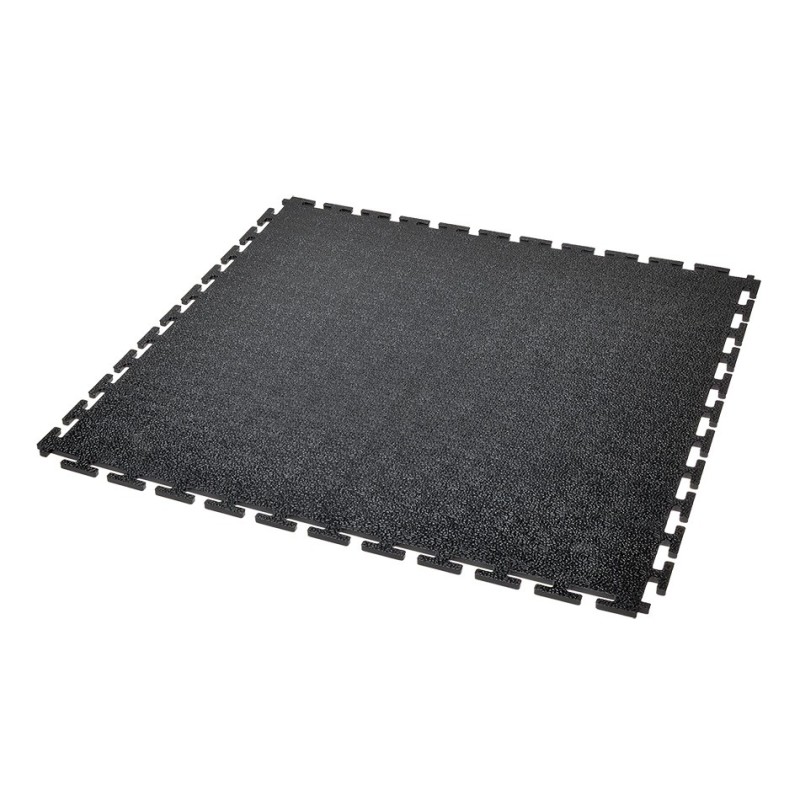 PVC kliktegel zwart 500 x 500 x 6 mm. Vloertegel voor industrieel gebruik - hamerslag anti slip profiel PVC kliktegel zwart 500 x 500 x 6 mm. Vloertegel voor industrieel gebruik - hamerslag anti slip profiel