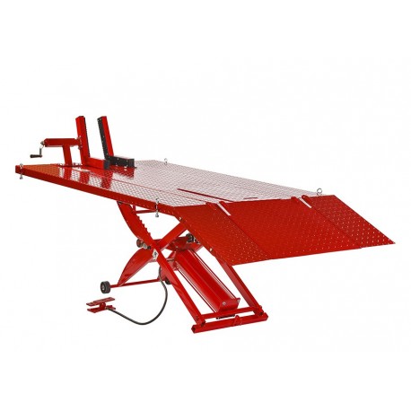 Extra brede heftafel motorfiets pneumatisch rood