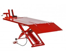 Extra brede en extra lange motorheftafel pneumatisch rood