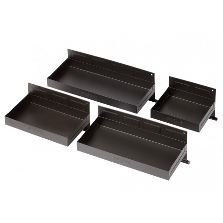 Set van 4 magnetische bakken - zwart