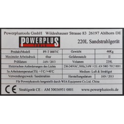 Straalcabine 220 liter online kopen. Webshop Powerplustools.nl Straalcabine 220 liter online kopen. Webshop Powerplustools.nl