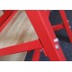 Werkbank rood 150 cm met hardhouten blad + gereedschapsbord