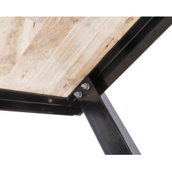 Werkbank zwart 150 cm met hardhouten blad en gereedschapsbord - zwart