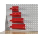 Set van 4 magnetische bakken - rood