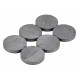 Set van 6 stuks schijfmagneten 25 mm / keramische Ferriet magneten