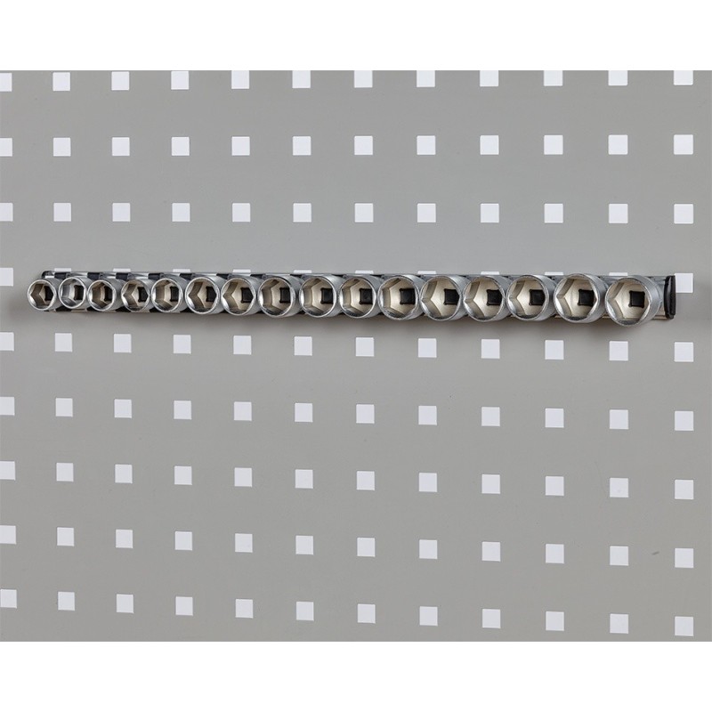 Magnetische houder voor 16 doppen / doppenrail voor 3/8" doppen / doppenhouder Magnetische houder voor 16 doppen / doppenrail voor 3/8" doppen / doppenhouder