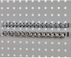 Set van 2 magnetische houders voor totaal 32 doppen / doppenrail voor 1/4" en 3/8" doppen / doppenhouder