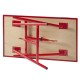 Inklapbare werkbank 120 cm met houten werkblad - rood