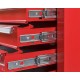 Gereedschapswagen rood 9 laden leeg met quick lock
