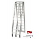 Aluminium oprijplaat 225 cm + korte steunpoten