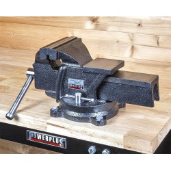 Professionele bankschroef 150 mm. draaibare uitvoering met aambeeld