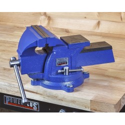 Bankschroef 150 mm. draaibare uitvoering met aambeeld